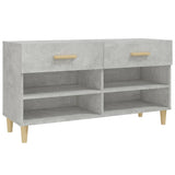 Shoe Cabinet Concrete Grey 102x35x55 cm Engineered Wood 812820