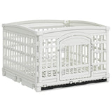 4 Panel Dog Playpen 177.5 x 154.5 x 112 cm Plastic White 42027221