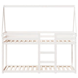 Bunk Bed without Mattress White 90x200 cm Solid Wood Pine 3282077