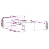 Bed Frame Old wood Engineered wood, solid pinewood Double Durable 3328740