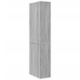 Narrow Bathroom Cupboard with Wheels Grey Sonoma Engineered Wood 855300