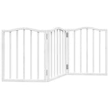Dog Gate Foldable 3 Panels White 150 cm Poplar Wood 352212