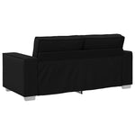 ZNTS Black Loveseat Sofa - 140 cm Faux Leather 4105056