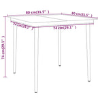 3 Piece Garden Dining Set Black 3099107