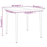 3 Piece Garden Dining Set Black 3099107