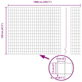 Euro Fence Grey 1.2 x 10 m PVC-coated iron 42004486