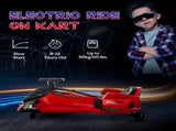12V Kids Electric Go Kart with Music, LED Lights, Slow Start, Red T3398P348406