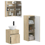 Bathroom Furniture Set 4 pcs Sonoma Oak 3407473
