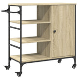 Kitchen Trolley Sonoma Oak 87.5x38.5x84.5 cm Engineered Wood 842387