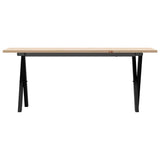 Coffee Table X-Frame 110x40x45 cm Solid Wood Pine and Steel 3282689