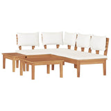 Garden Sofa Set 4 pcs Brown and Cream 3356864