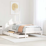 Bed Frame without Mattress White 90x200 cm Solid Wood Pine 3301509