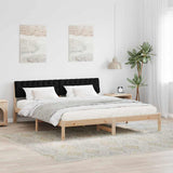 Bed frame Brown and black 180 x 200 cm Solid pine wood 3394345
