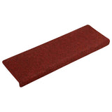 Stair Mats Self-adhesive 30 pcs 65x21x4 cm Bordeaux Red Rectangular Edge 3365695