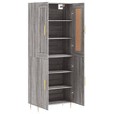 Highboard Grey Sonoma 69,5x34x180 cm Engineered Wood 3199551