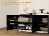 Modern Luxe High Gloss Sideboard, with Hairpin Legs - Black T3398P377929