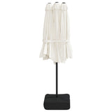 Garden Parasol Sand white, Dark grey Polyester, Powder-Coated Iron 362945