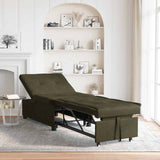 Sofa Bed Army Green 194 x 67 x 82 cm Huahua Fabric 42008606