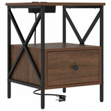 Bedside Cabinet Brown Oak 41.5 x 40.5 x 55 cm Engineered Wood 859558