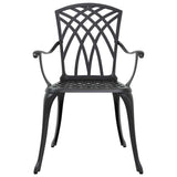 Garden Dining Set 5 pcs Black Aluminium 3334677