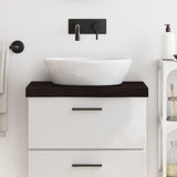 Bathroom Countertop Dark Brown 60x30x cm Treated Solid Wood 3156199