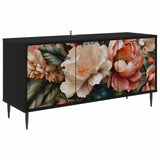 TV Cabinet BORNE 102 x 33 x 51 cm Black Oak Engineered Wood 8007096