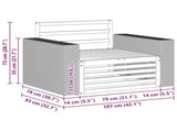 Outdoor Middle Sofa Natural 3438953
