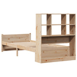 Bookcase Bed without Mattress 90x200cm Solid Wood Pine 3322465