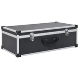 CD Case for 80 CDs Aluminium ABS Black 91855