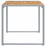 Garden Dining Table Grey 140 x 80 x 75 cm 4010602