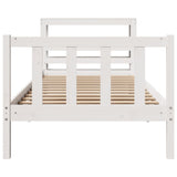 Bed Frame without Mattress White 90x200 cm Solid Wood Pine 3305756
