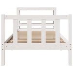Bed Frame without Mattress White 90x200 cm Solid Wood Pine 3305756