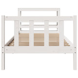 Bed Frame without Mattress White 90x200 cm Solid Wood Pine 3305756