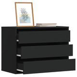Corner Chest of Drawers Black 80x41x58 cm Engineered Wood 852853