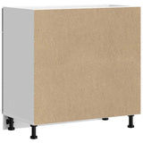 Kitchen Base Cabinet Kalmar Black Engineered Wood 853498