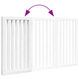 Dog Gate Foldable 3 Panels White 150 cm Poplar Wood 352246