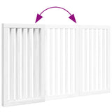 Dog Gate Foldable 3 Panels White 150 cm Poplar Wood 352246