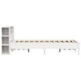 Bookcase Bed without Mattress White 120x190 cm Small Double Solid Wood Pine 3322844