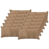 Cushion Cover 12 pcs HOUTEN Taupe 40 x 80 cm Microfiber Fleece 918252