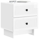 Bedside Cabinet High Gloss White 43 x 34.5 x 47.5 cm 893843