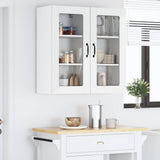 Wall Glass Cabinet LUCCA 2 pcs High Gloss White 40 x 31 x 80 cm 884994
