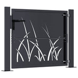 Garden Gate Anthracite 100x100 cm Steel Grass Design 153167