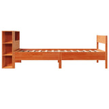 Bookcase Bed without Mattress Wax Brown 100x200cm Solid Wood Pine 3322965