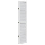 Room Divider 5 Panels White Solid Wood Paulownia 358792