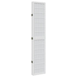 Room Divider 5 Panels White Solid Wood Paulownia 358792