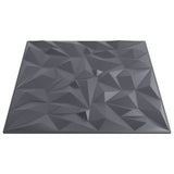 ZNTS Wall Panels 48 pcs Grey 50x50 cm XPS 12 m² Amethyst 4100053