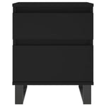 ZNTS Bedside Cabinet Black 40x35x50 cm Engineered Wood 830686