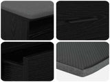 Hall Bench with Cushion with Drawer Black Oak 100 x 38 x 46 cm 891465