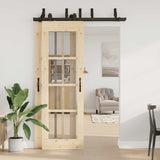 Sliding Door Hardware Kit 152,5 cm Steel Black 3295731