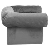 Dog Sofa with Drawer Grey 75x50x38 cm Plush 171076